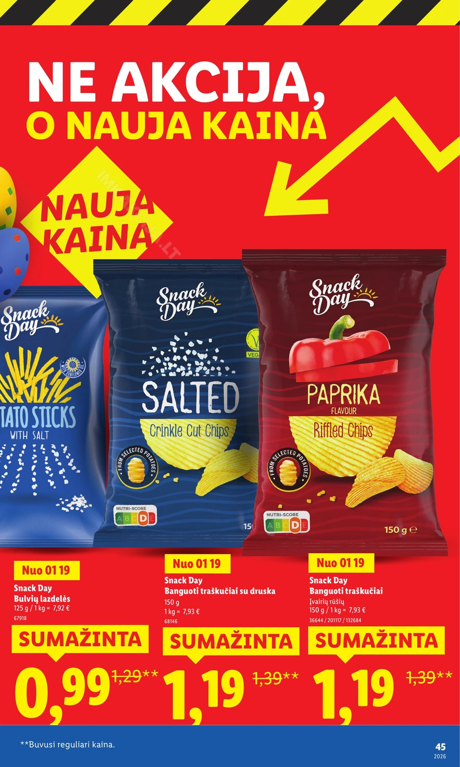 LIDL katalogas „Didysis kainų mažinimas“ puslapis 45