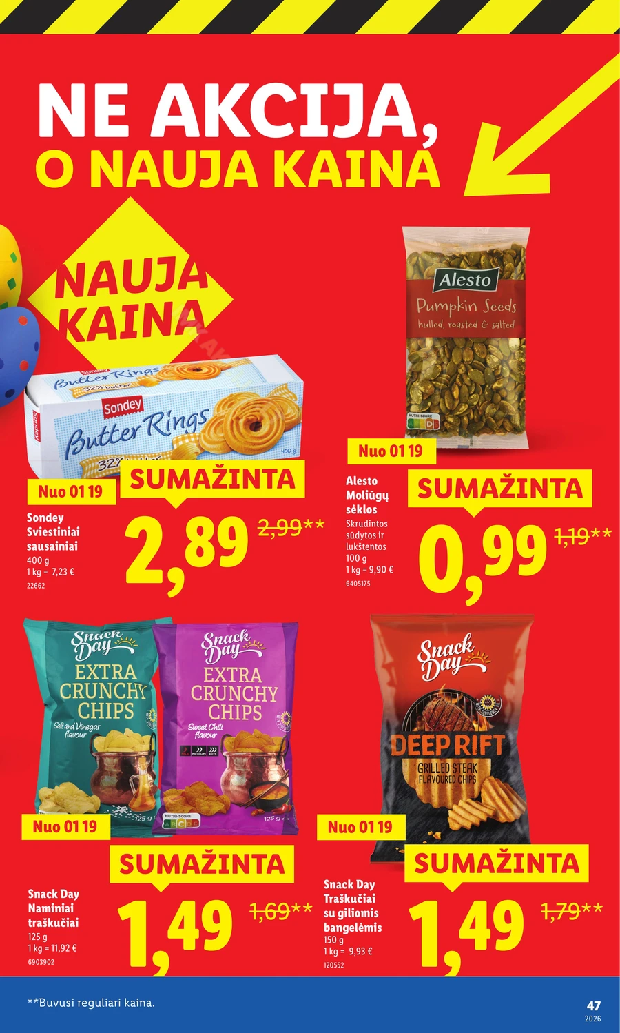 LIDL katalogas „Didysis kainų mažinimas“ puslapis 47