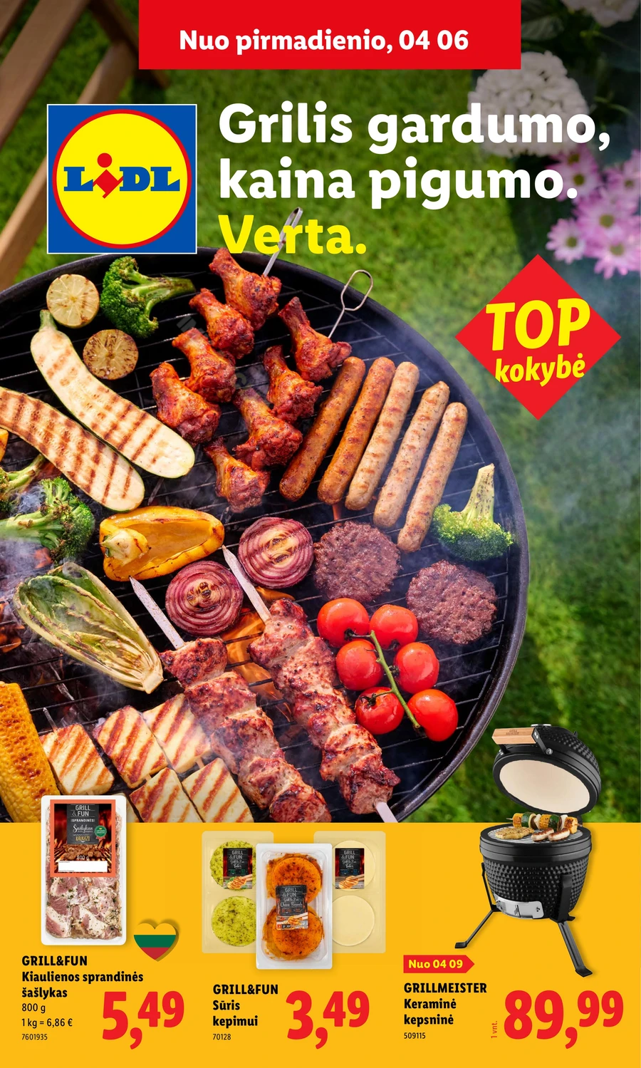 LIDL leidinys „Grilio katalogas“ puslapis 1
