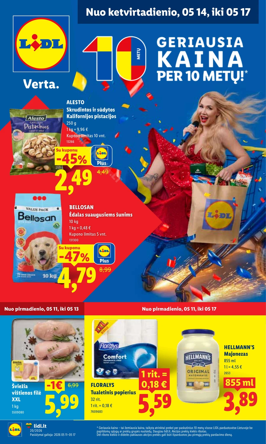 LIDL maisto prekių akcijų leidinys puslapis 1