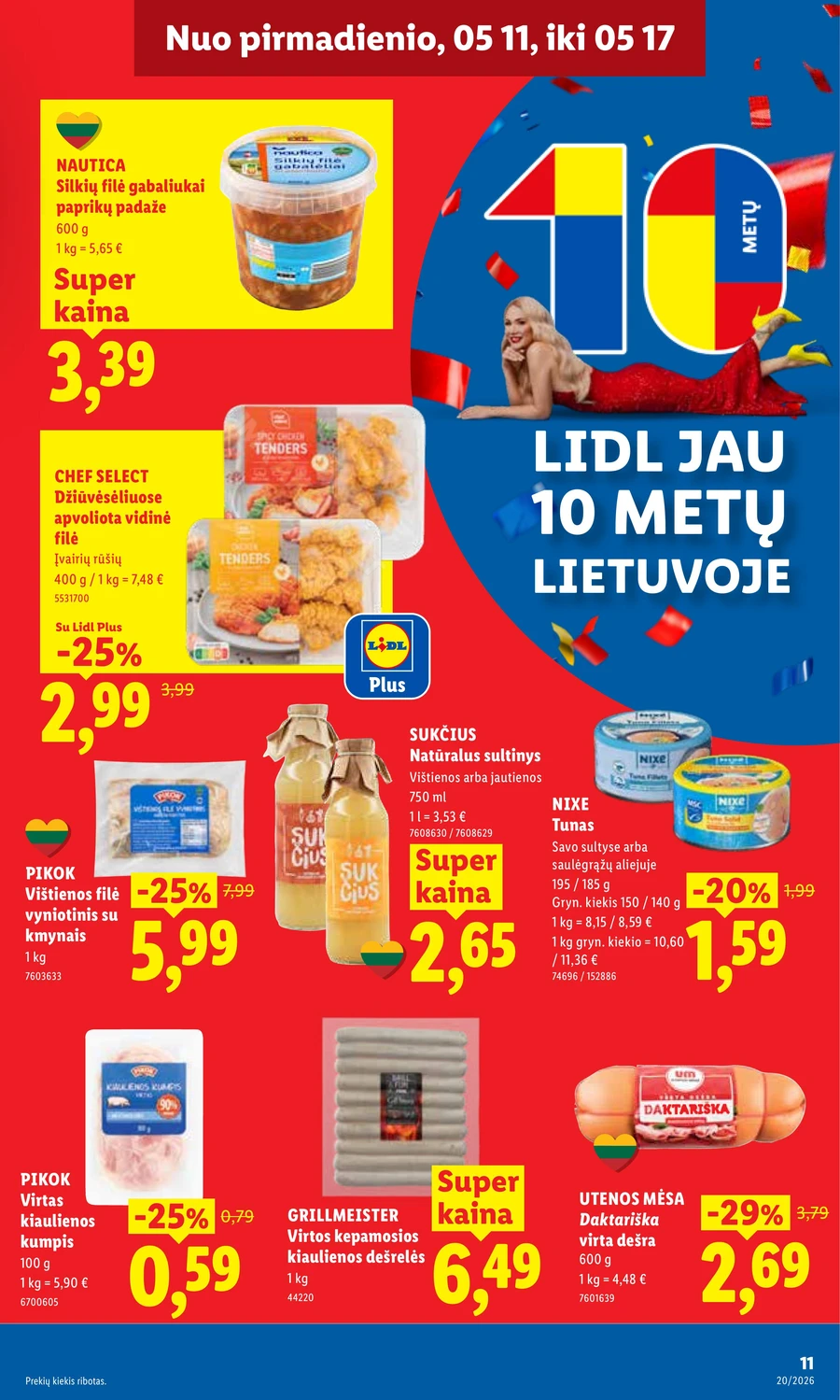 LIDL maisto prekių akcijų leidinys puslapis 11