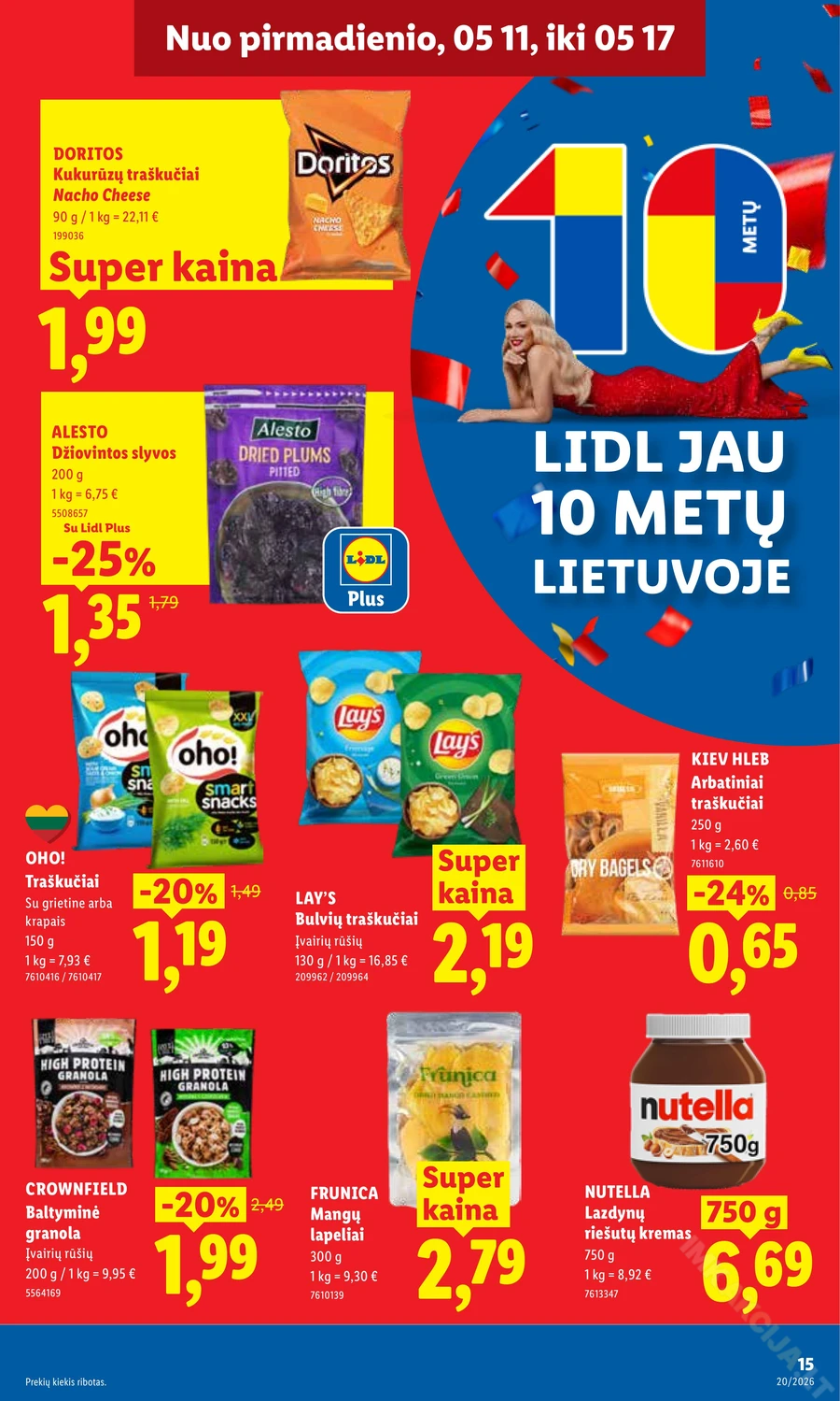 LIDL maisto prekių akcijų leidinys puslapis 15