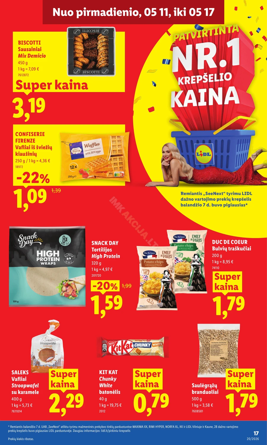 LIDL maisto prekių akcijų leidinys puslapis 17