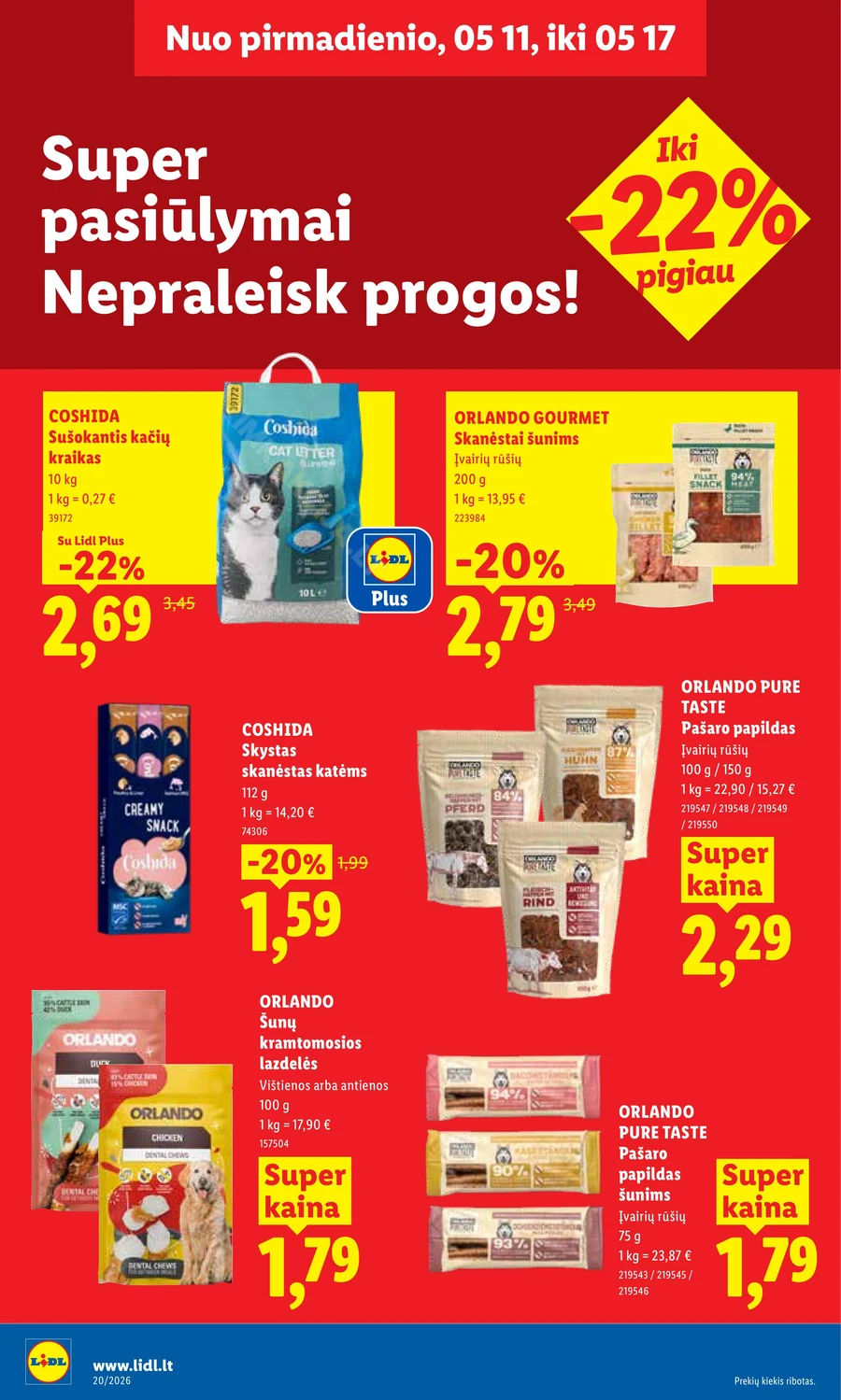 LIDL maisto prekių akcijų leidinys puslapis 18