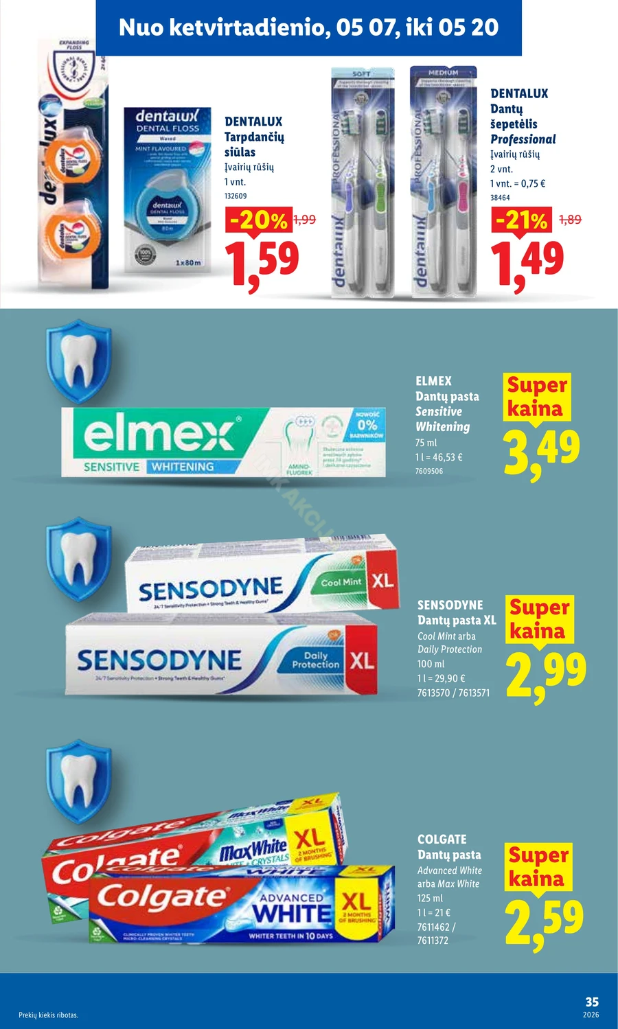 LIDL maisto prekių akcijų leidinys puslapis 35