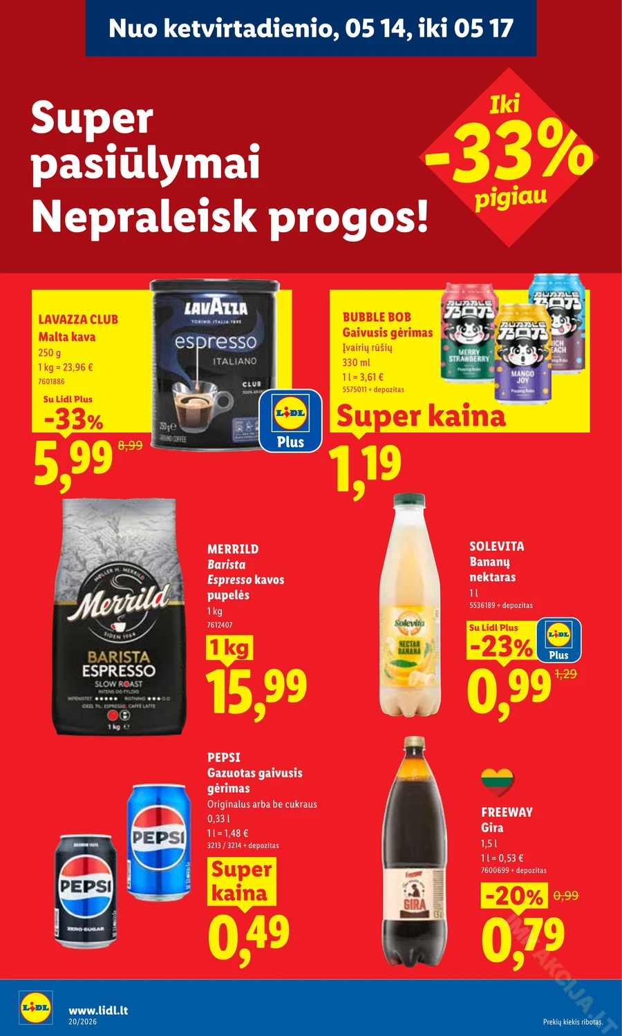 LIDL maisto prekių akcijų leidinys puslapis 36