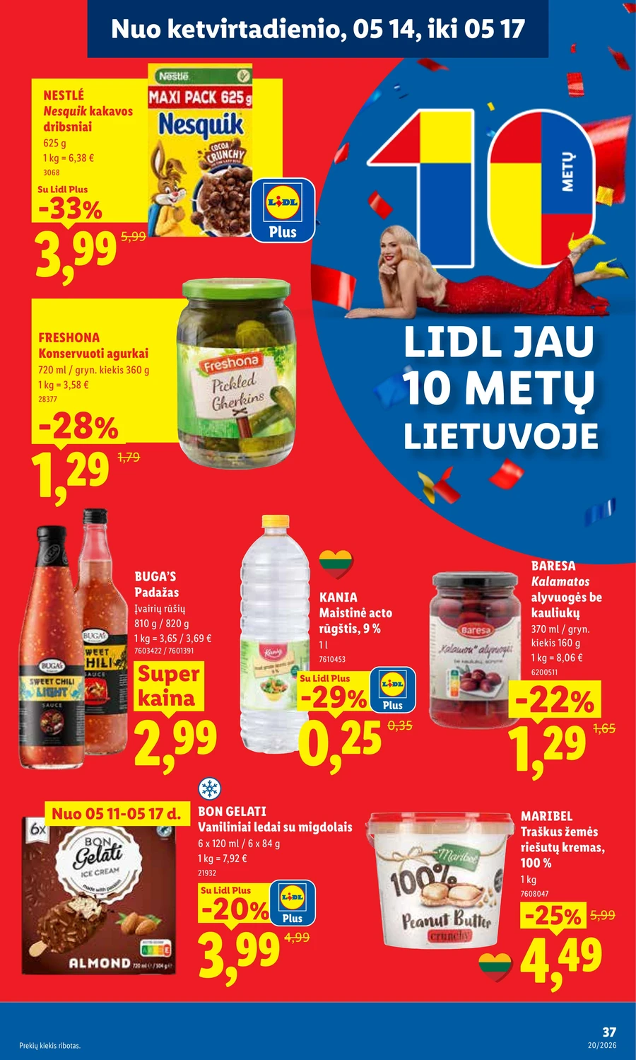 LIDL maisto prekių akcijų leidinys puslapis 37