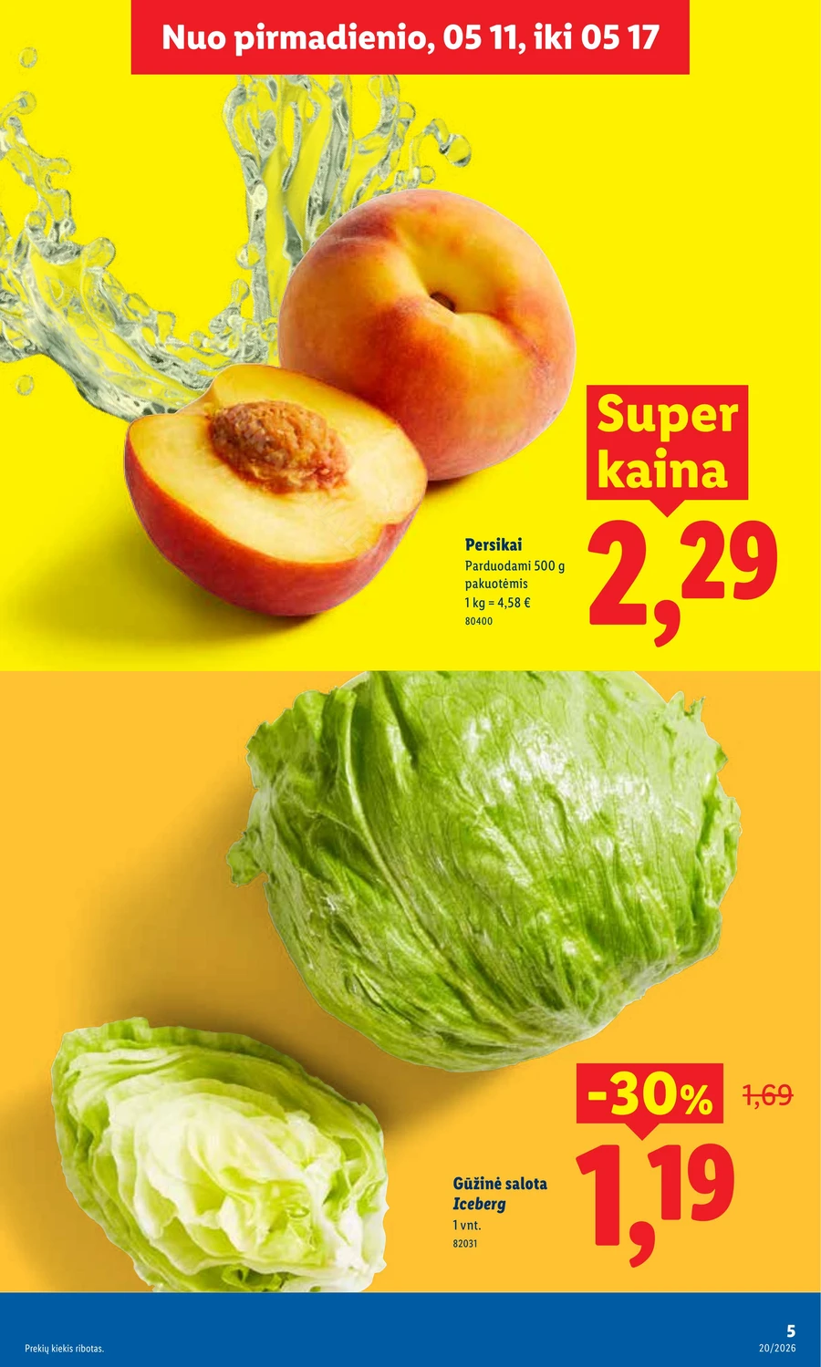 LIDL maisto prekių akcijų leidinys puslapis 5