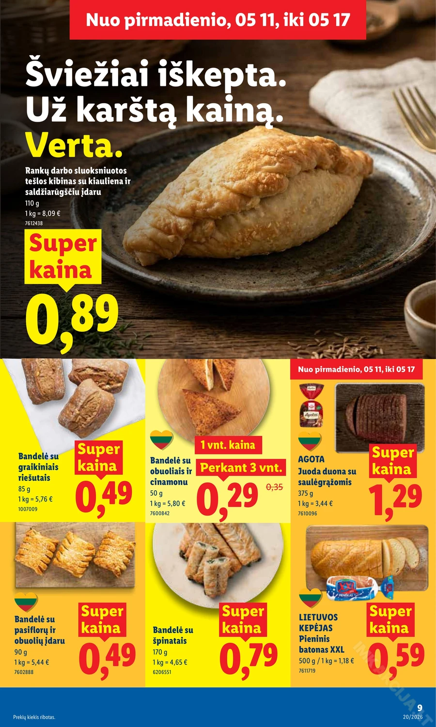 LIDL maisto prekių akcijų leidinys puslapis 9