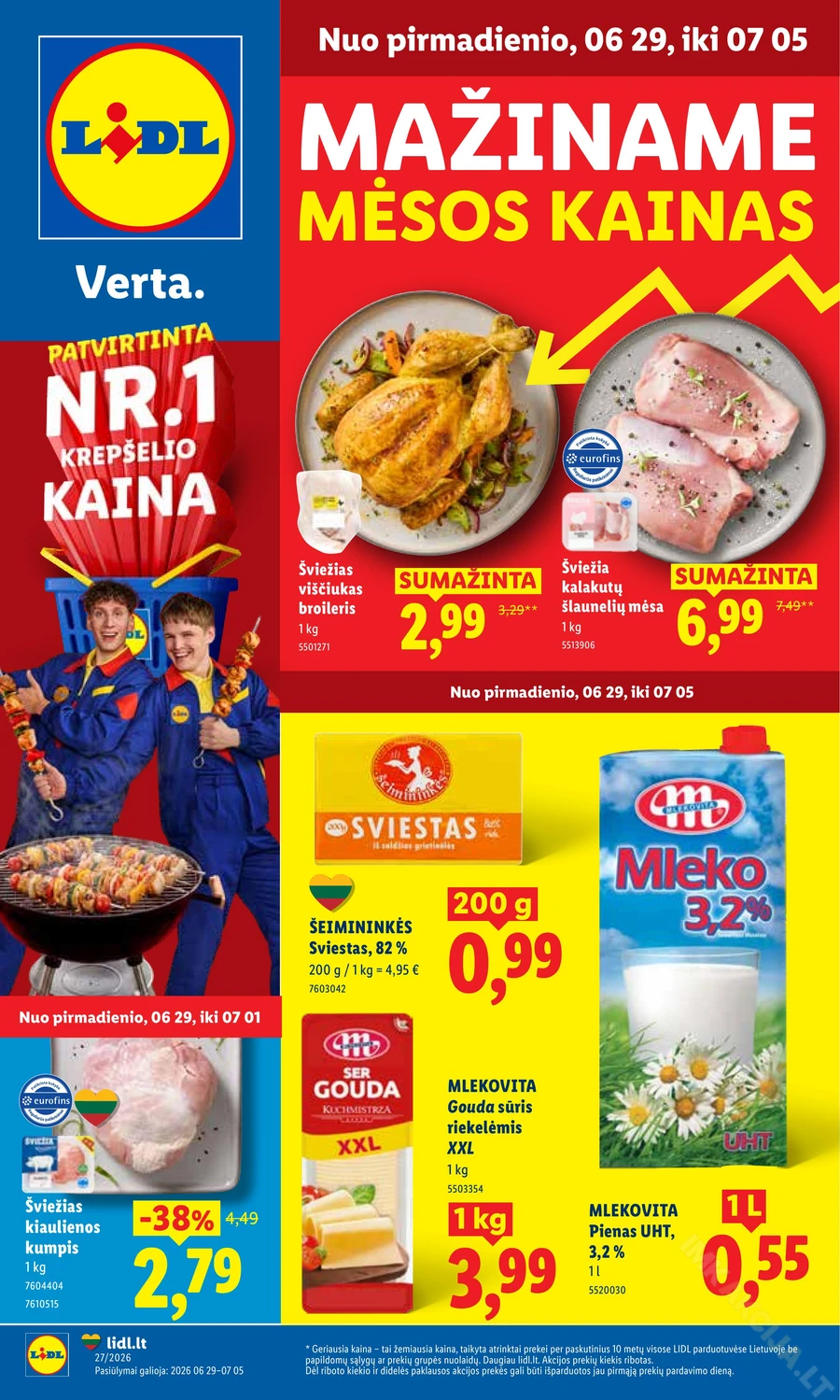 LIDL maisto prekių akcijų leidinys puslapis 1