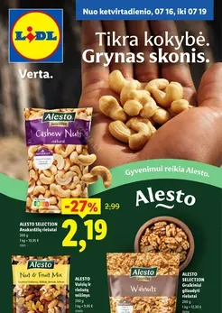 LIDL akcijų leidinys „Tikra kokybė. Grynas skonis.“