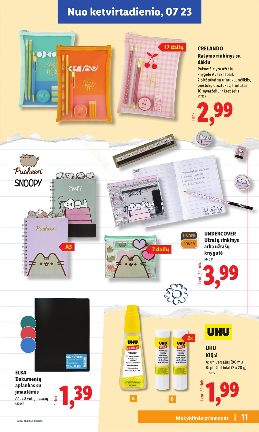 LIDL leidinys „Atgal į mokyklą” puslapis 11