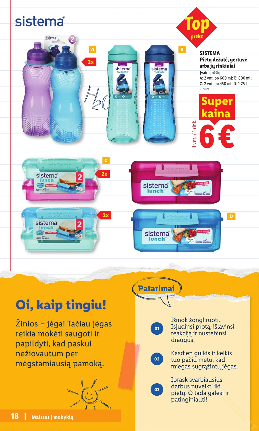 LIDL leidinys „Atgal į mokyklą” puslapis 18