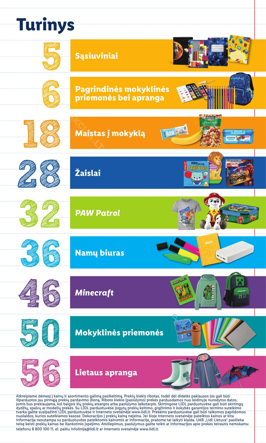 LIDL leidinys „Atgal į mokyklą” puslapis 3