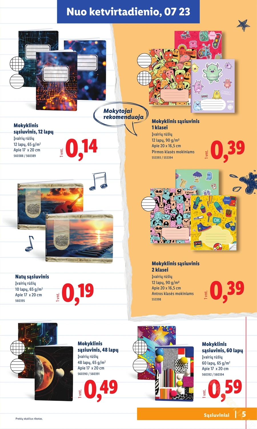 LIDL leidinys „Atgal į mokyklą” puslapis 5