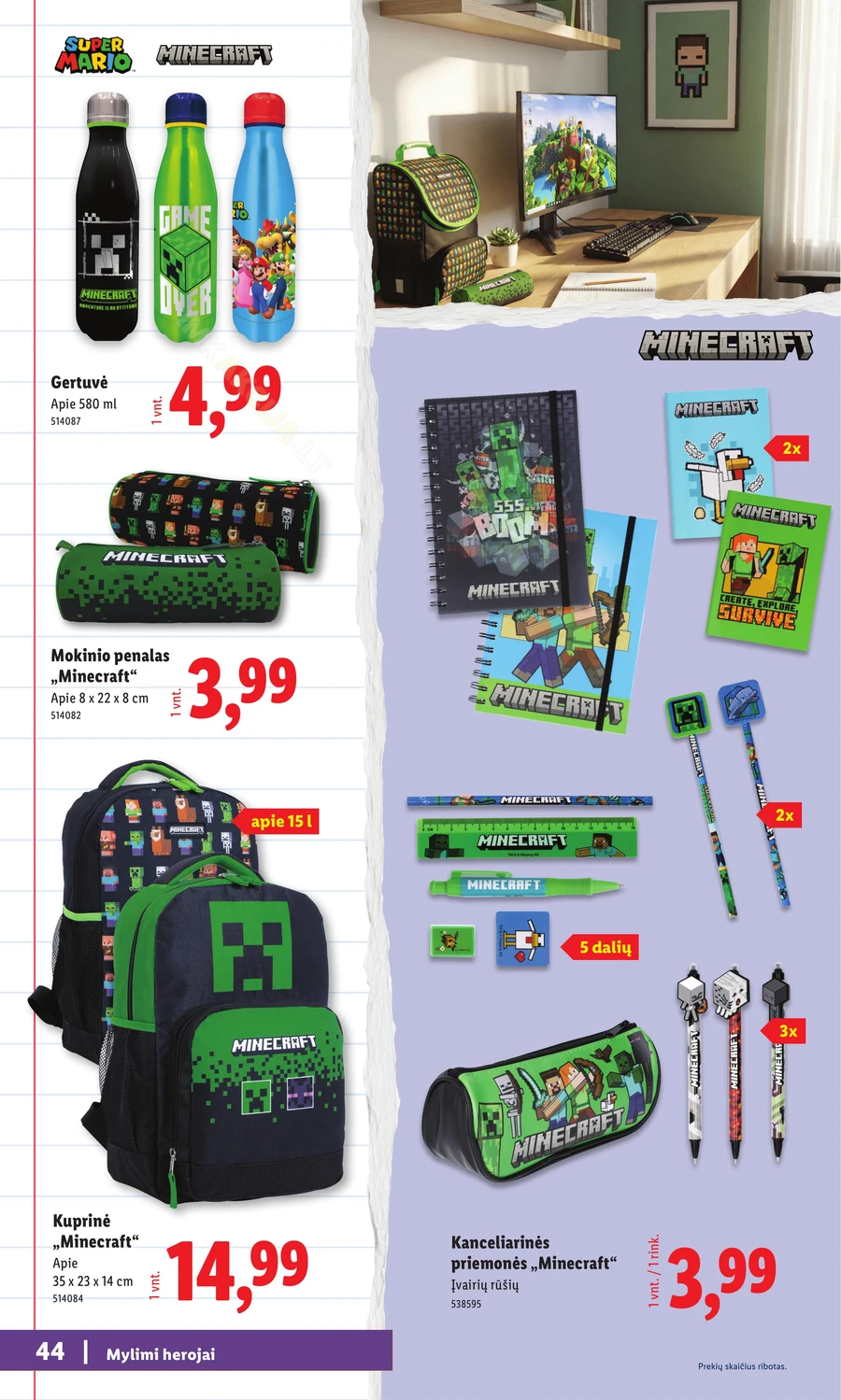 LIDL leidinys „Atgal į mokyklą” puslapis 44