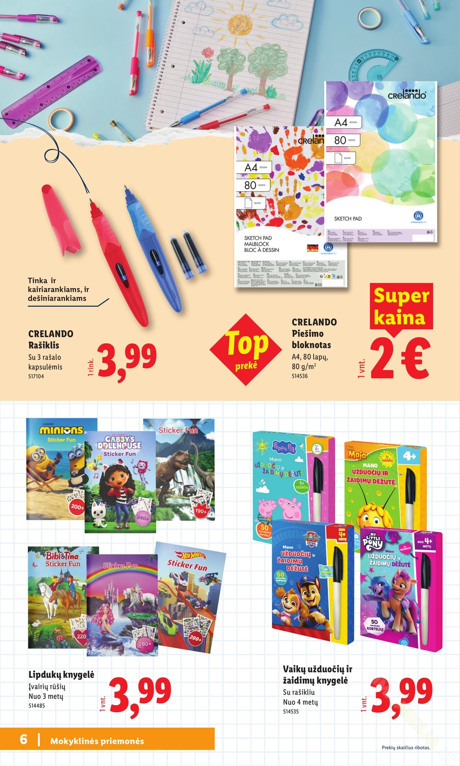 LIDL leidinys „Atgal į mokyklą” puslapis 6