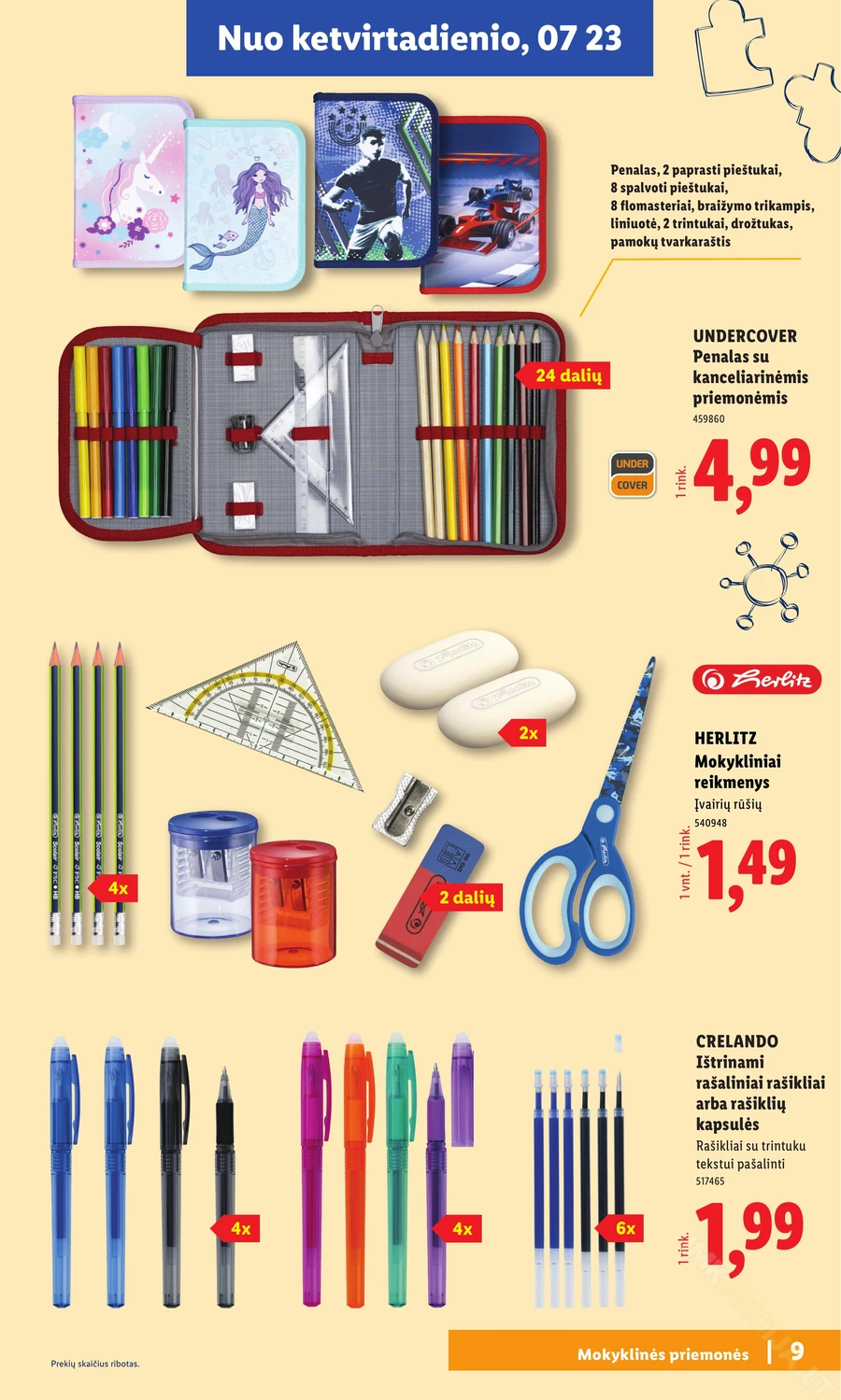 LIDL leidinys „Atgal į mokyklą” puslapis 9