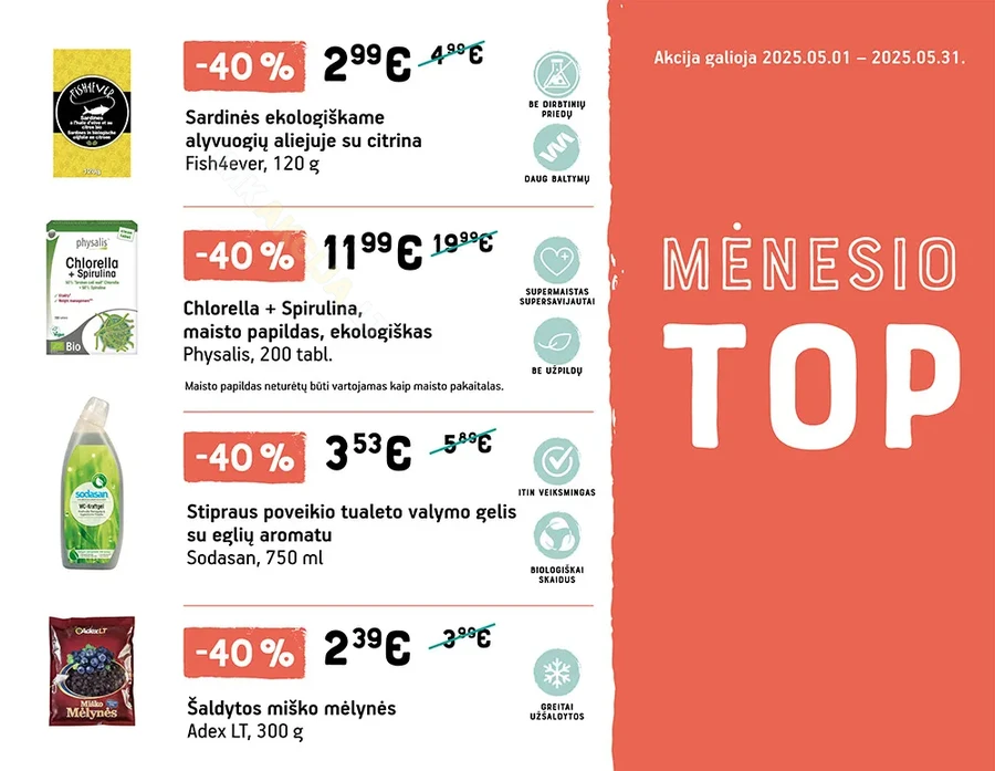 LIVIN gegužės mėn. TOP pasiūlymai puslapis 1