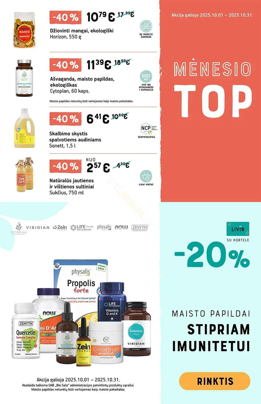 LIVIN spalio mėn. TOP pasiūlymai puslapis 1