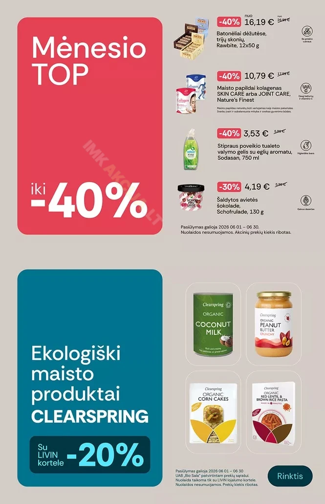LIVIN birželio mėn. TOP pasiūlymai puslapis 1