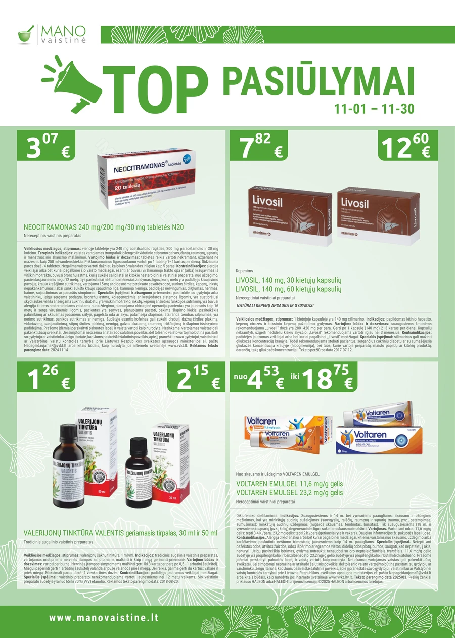 MANO VAISTINĖ akcijų leidinys puslapis 2