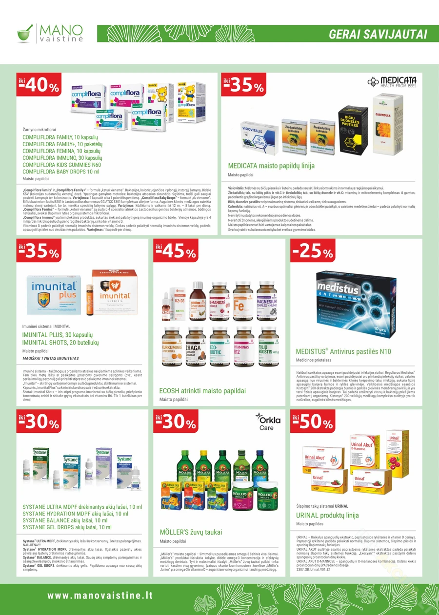 MANO VAISTINĖ akcijų leidinys puslapis 16