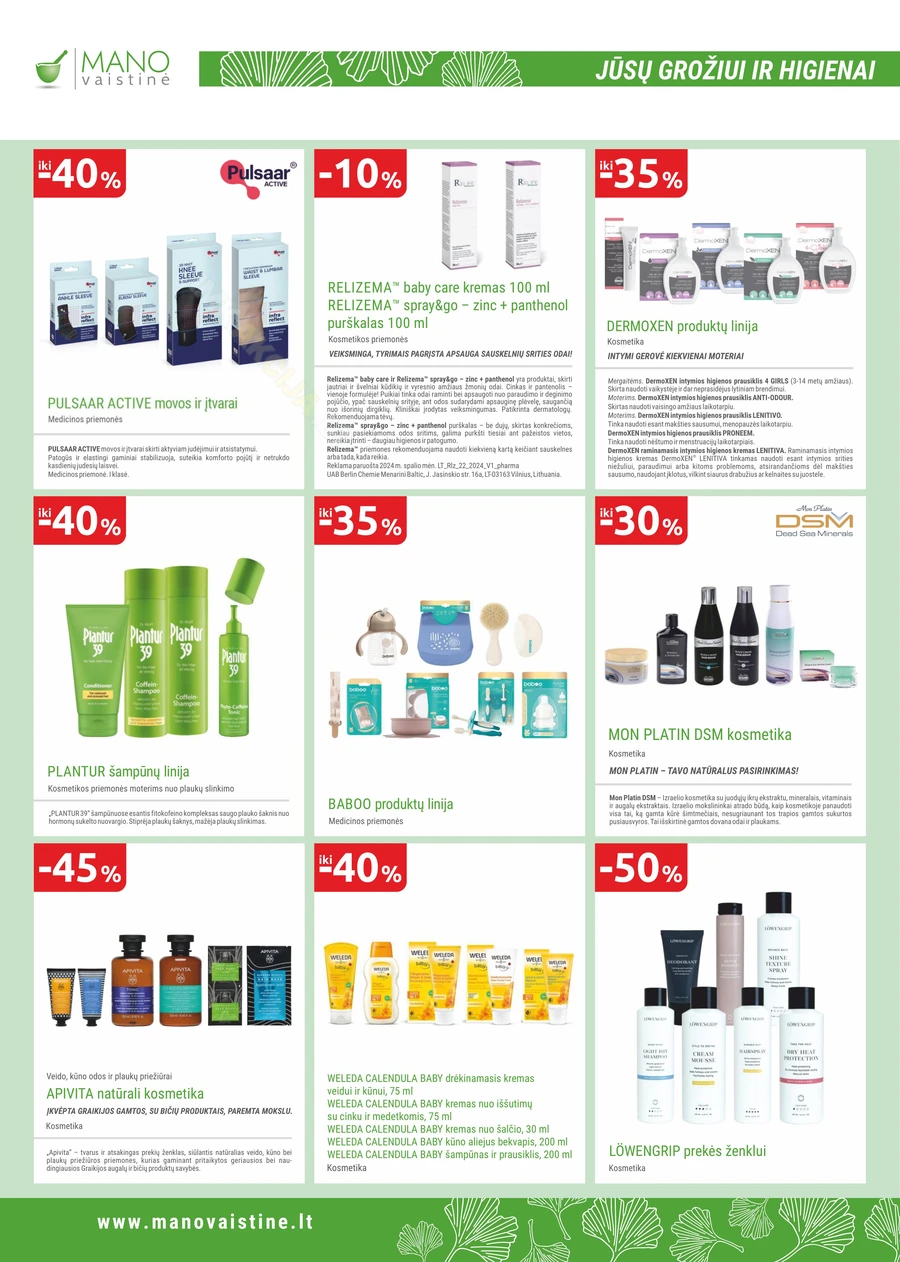 MANO VAISTINĖ akcijų leidinys puslapis 18