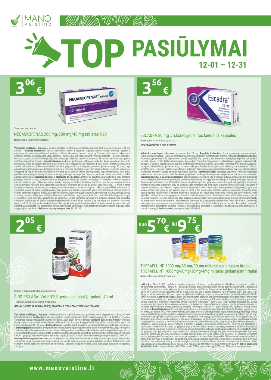 MANO VAISTINĖ akcijų leidinys puslapis 2
