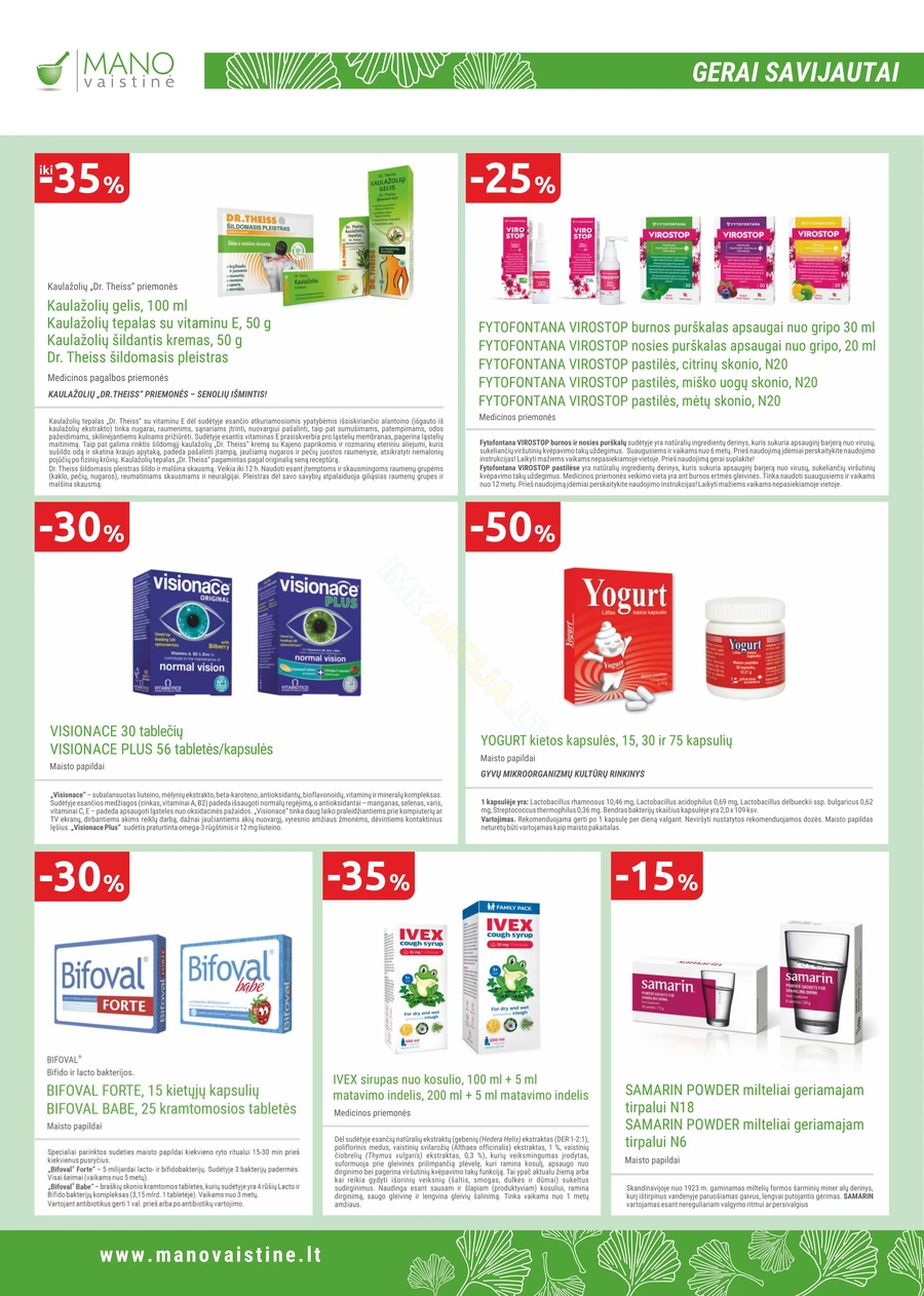MANO VAISTINĖ akcijų leidinys puslapis 16