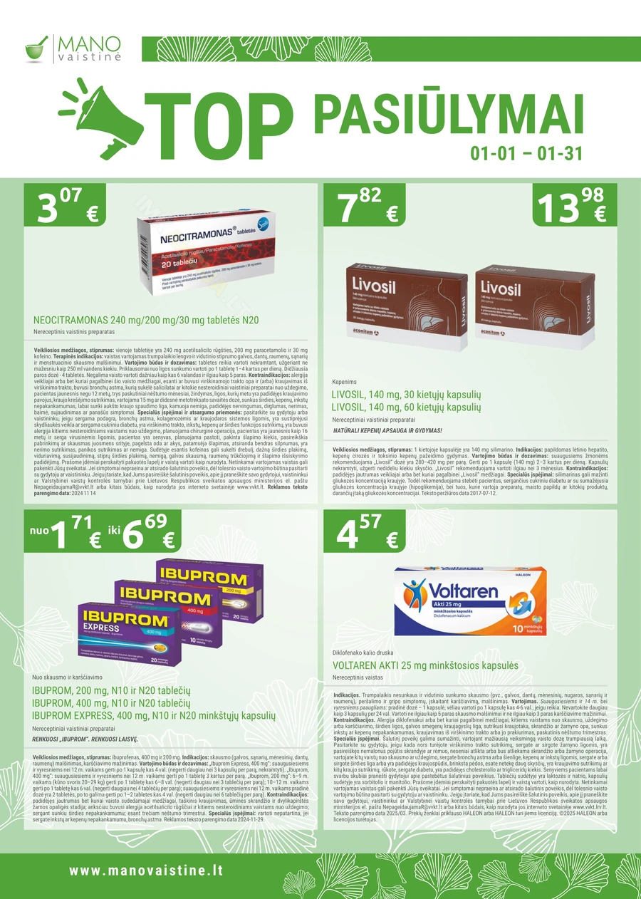 MANO VAISTINĖ akcijų leidinys puslapis 2