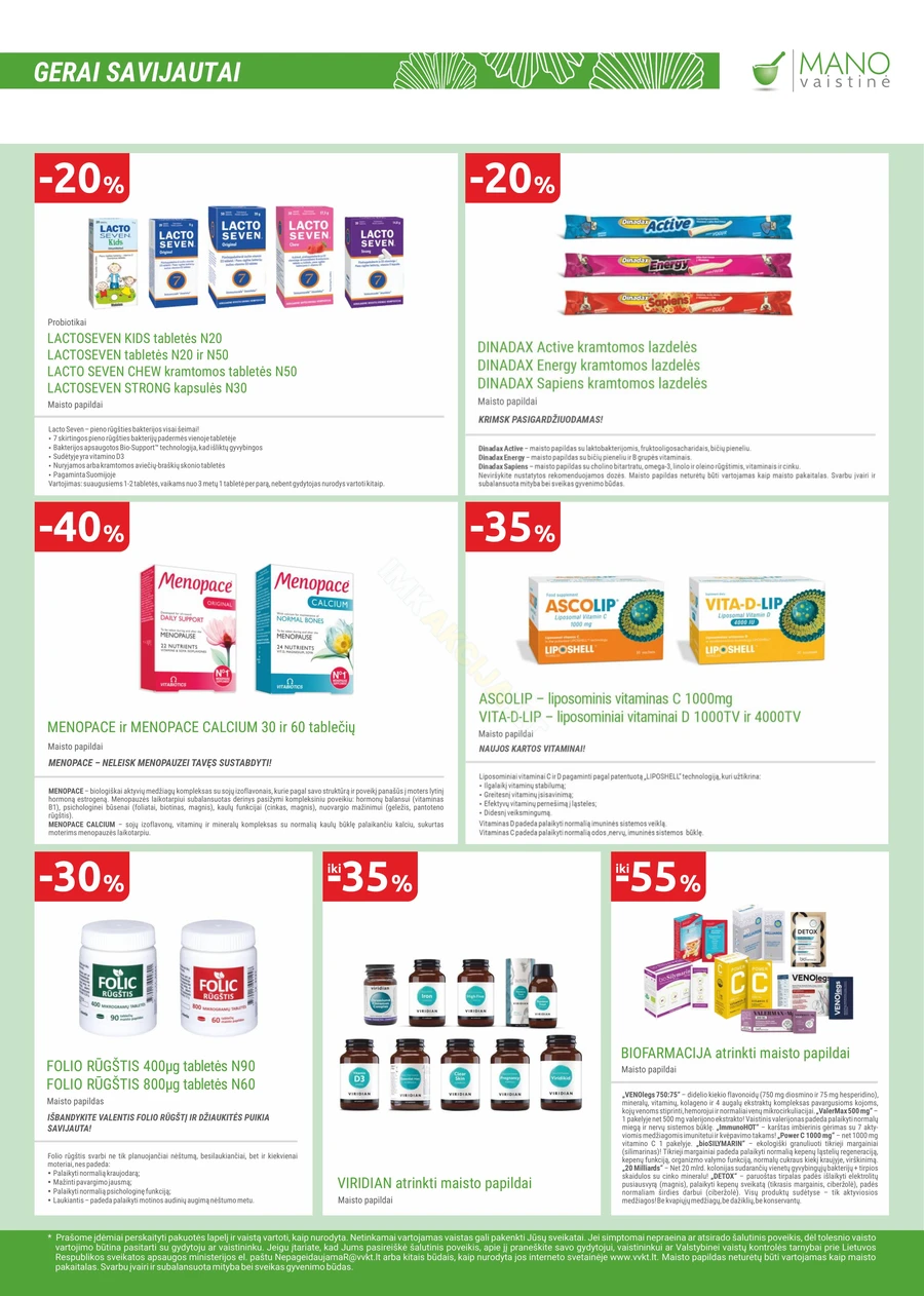 MANO VAISTINĖ akcijų leidinys puslapis 15