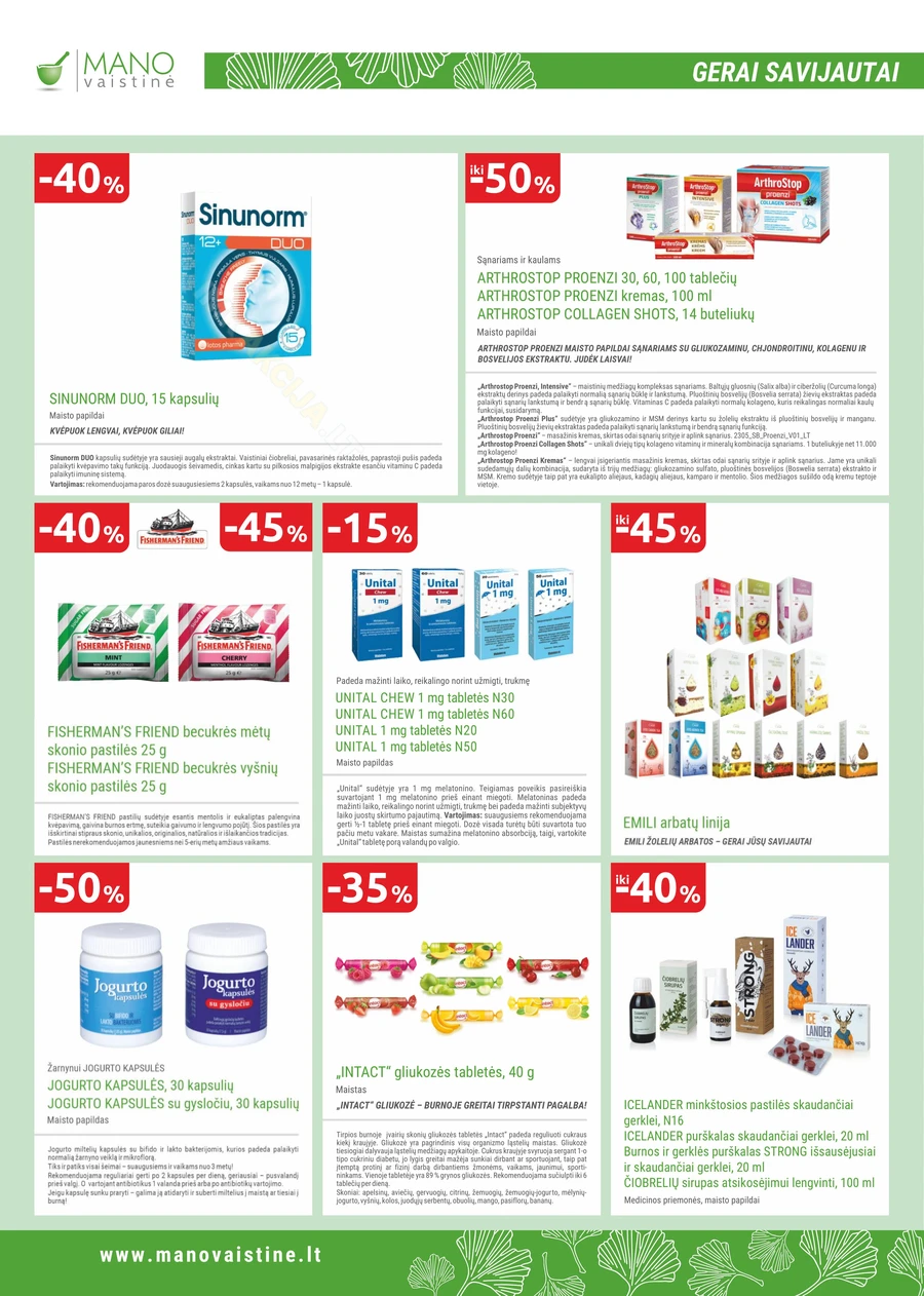 MANO VAISTINĖ akcijų leidinys puslapis 16