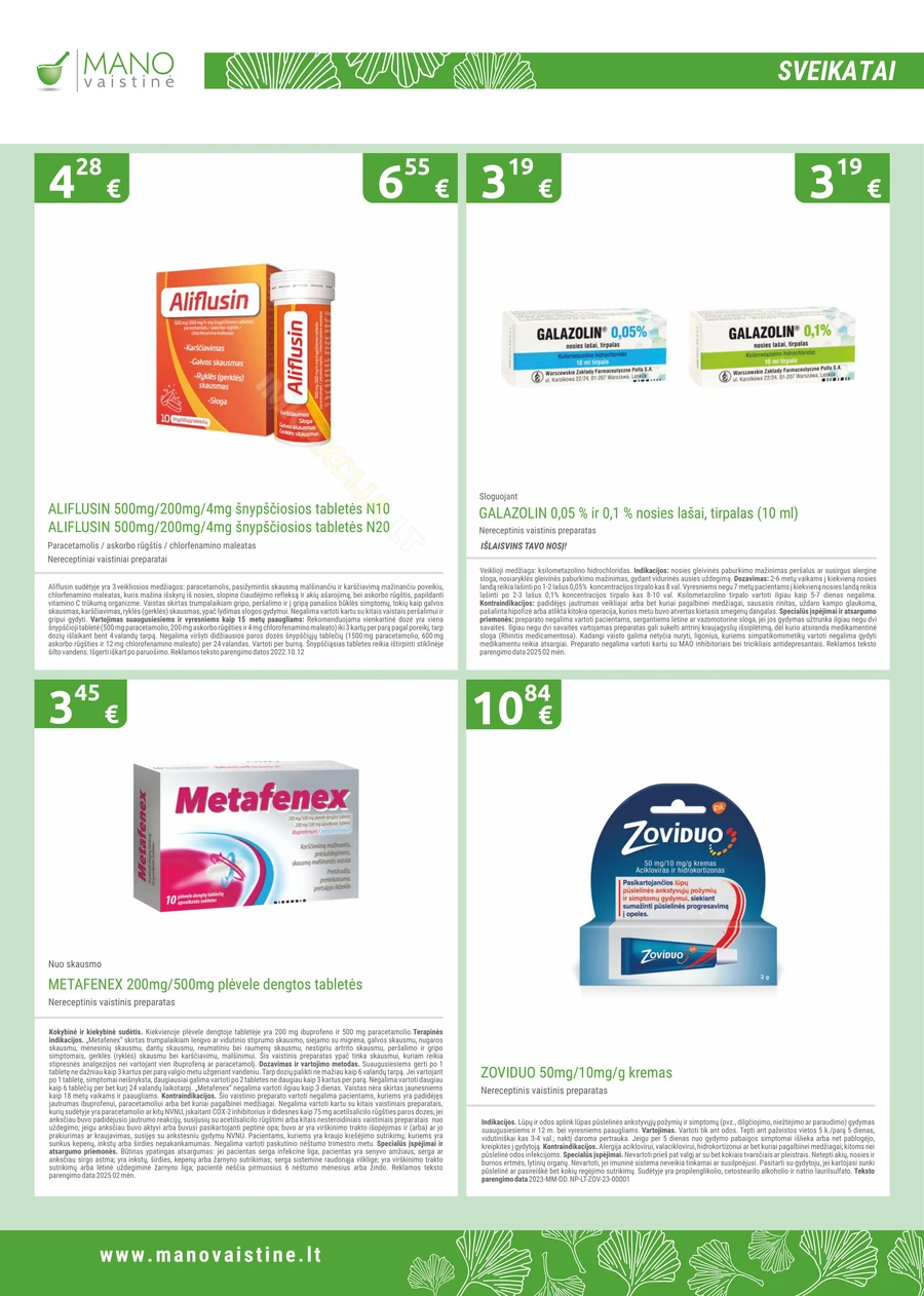 MANO VAISTINĖ akcijų leidinys puslapis 6