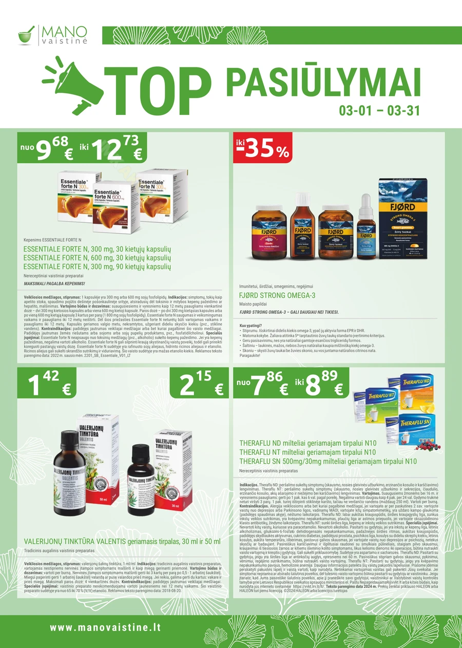 MANO VAISTINĖ akcijų leidinys puslapis 2