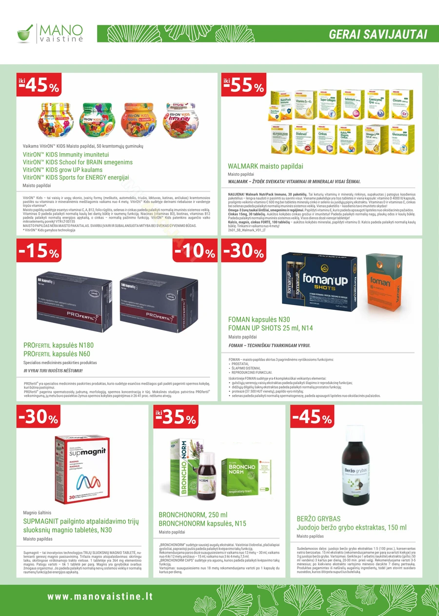 MANO VAISTINĖ akcijų leidinys puslapis 16