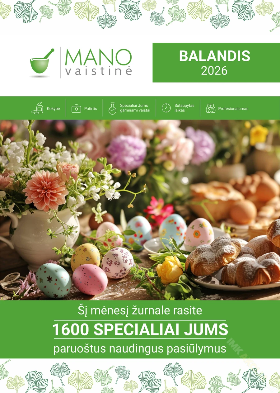 MANO VAISTINĖ akcijų leidinys puslapis 1