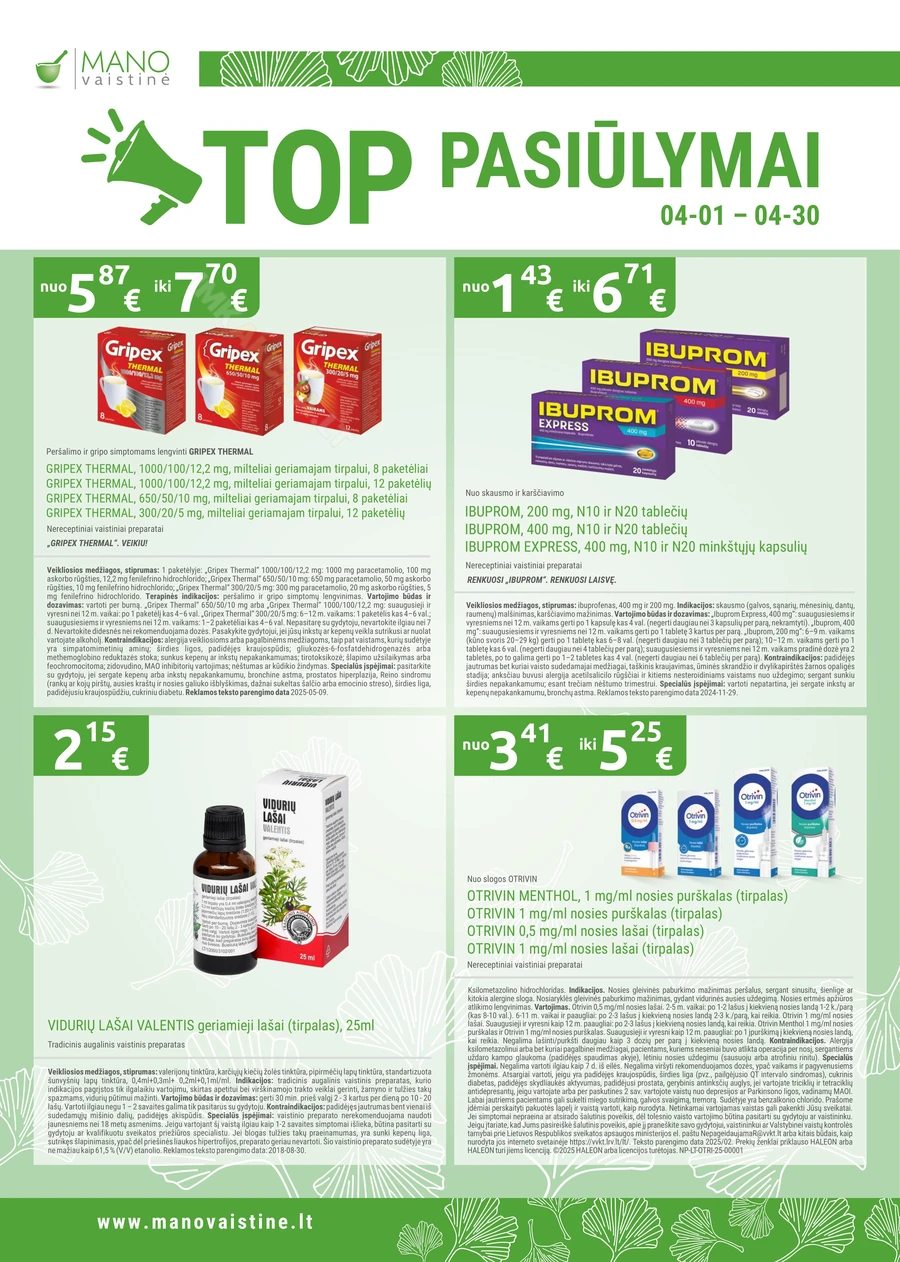 MANO VAISTINĖ akcijų leidinys puslapis 2