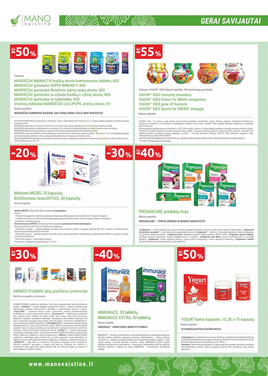 MANO VAISTINĖ akcijų leidinys puslapis 14
