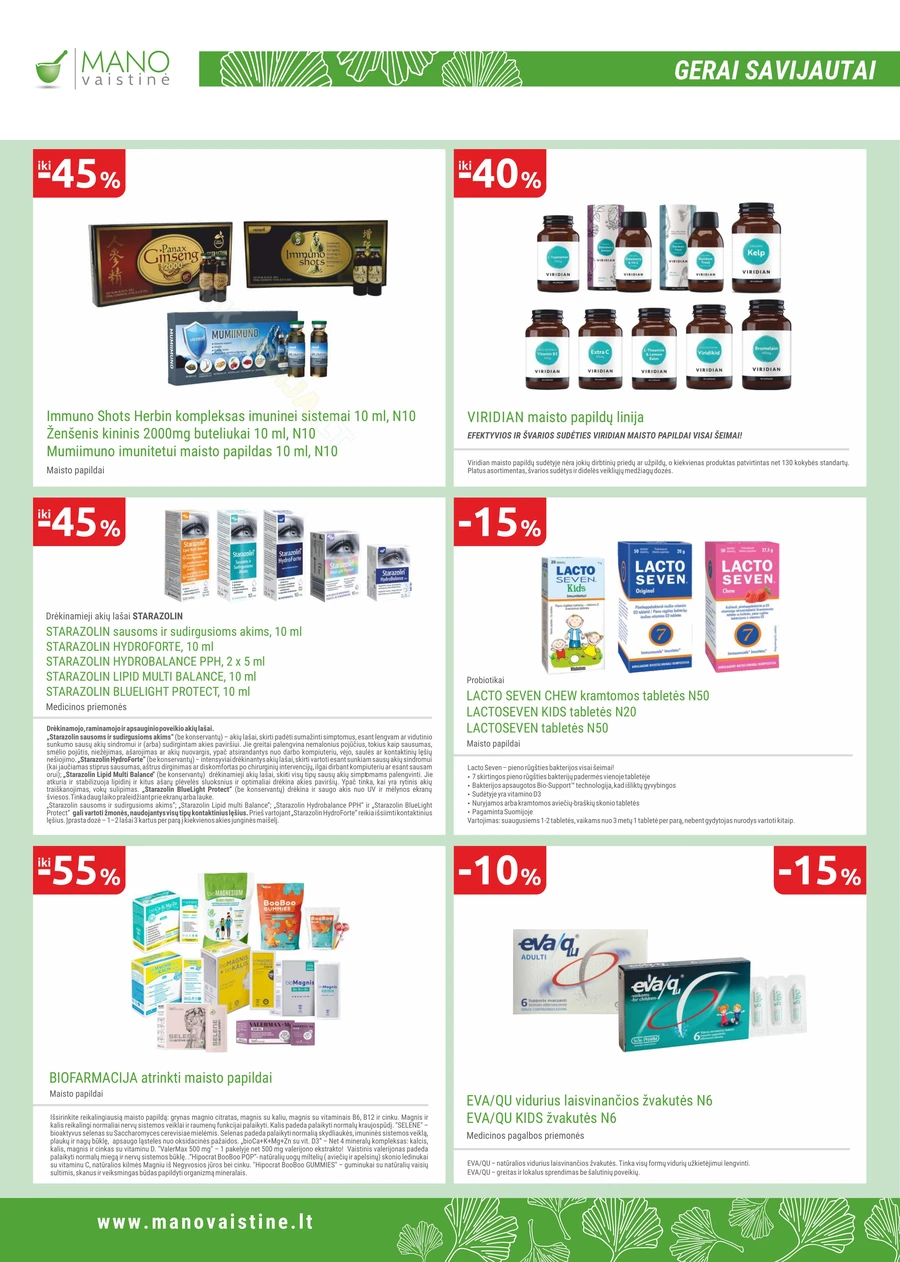 MANO VAISTINĖ akcijų leidinys puslapis 10