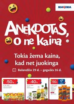 MAXIMA akcijų leidinys „Anekdotas, o ne kaina“