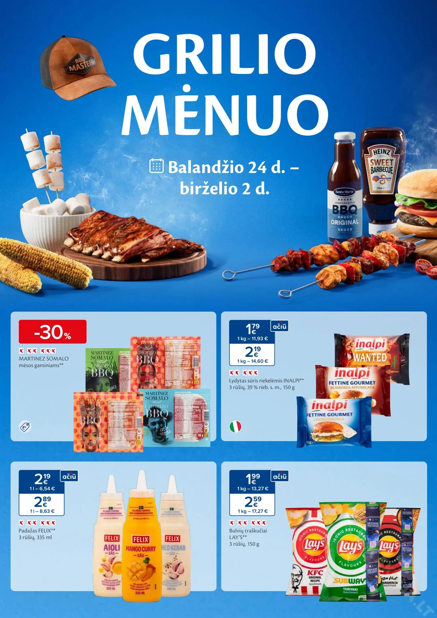MAXIMA akcijų leidinys „Grilio mėnuo“ puslapis 1