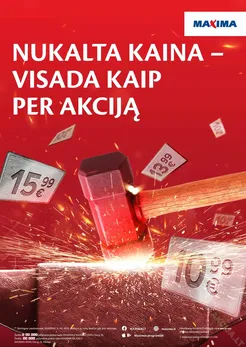 MAXIMA leidinys „Nukalta kaina – visada kaip per akciją“