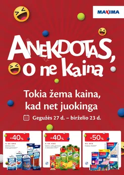 MAXIMA akcijų leidinys „Anekdotas, o ne kaina“