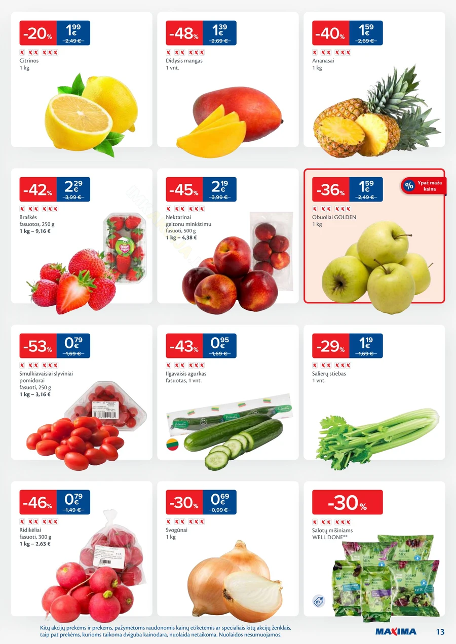 MAXIMA kaininis akcijų leidinys Nr. 23 puslapis 13
