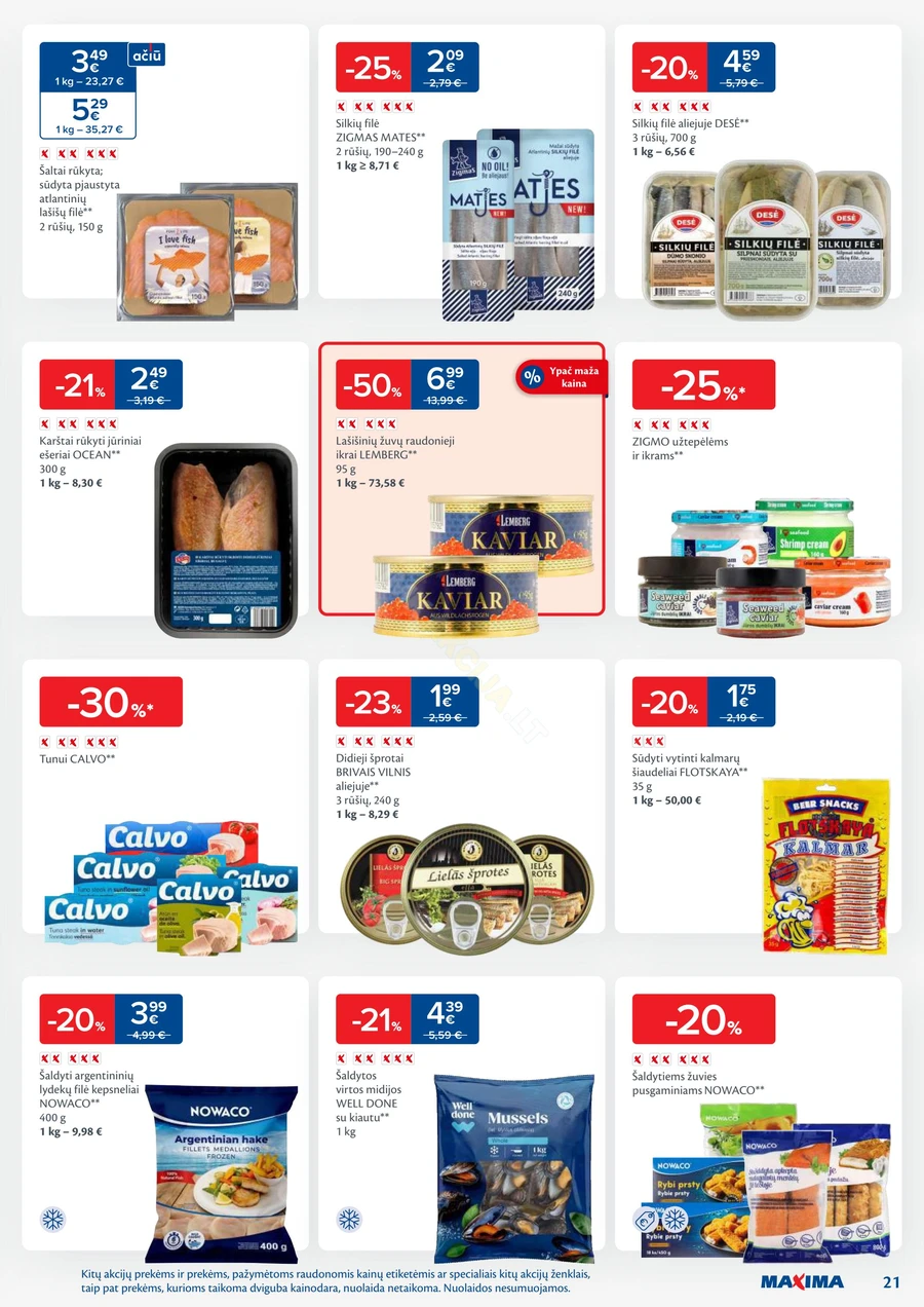 MAXIMA kaininis akcijų leidinys Nr. 23 puslapis 21