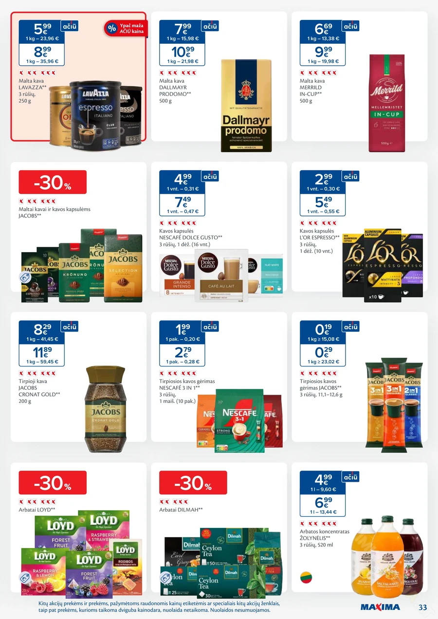 MAXIMA kaininis akcijų leidinys Nr. 23 puslapis 33