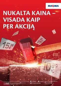 MAXIMA leidinys „Nukalta kaina – visada kaip per akciją“