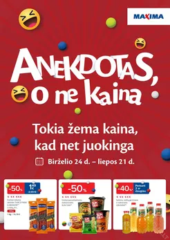 MAXIMA akcijų leidinys „Anekdotas, o ne kaina“