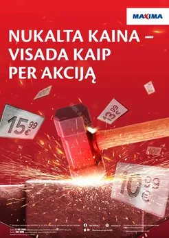 MAXIMA leidinys „Nukalta kaina – visada kaip per akciją“